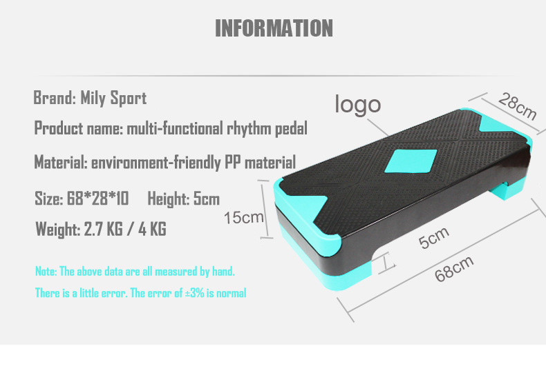 26.8in Aerobic Step Platforms Combo Bench PP Mobility Exercise