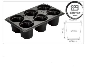 Wholesale 6 Cell Gardening Seedling Tray Plastic Nursery Starter Kit with Drain Holes from china suppliers