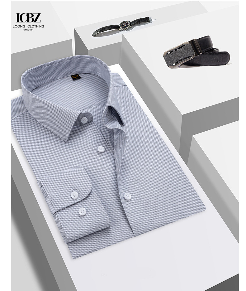 Knitted Weaving Method Men's Gothic Office Wear Rayon Polyester Dress Shirts Dress Pant Shirt