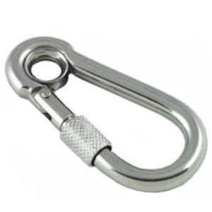 Wholesale Stainless Steel Spring Snap Hook With Screw Eyelet 10 X 100MM Drop Forged from china suppliers
