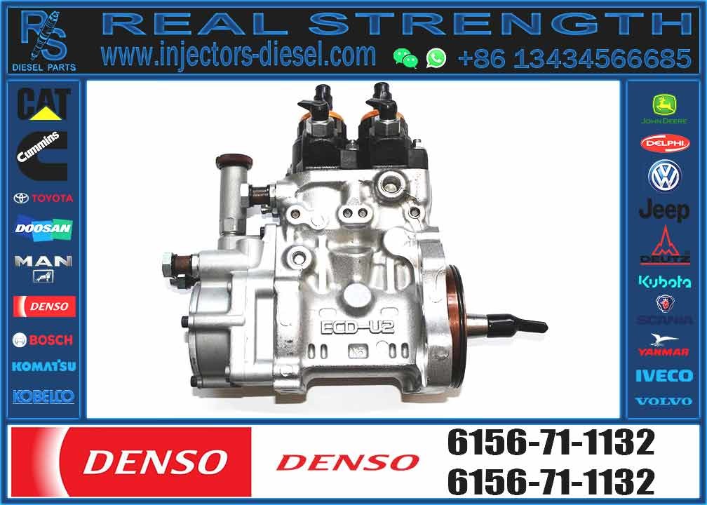 Diesel Engine parts 6156-71-1132 SA6D125E-3B injector fuel pump 6156-71-1131 fuel injection pump for komatsu PC400-7
