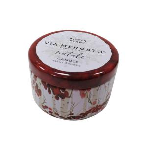 China 3oz Decorative Candle Wax Tin Can With Double Plug Lid on sale