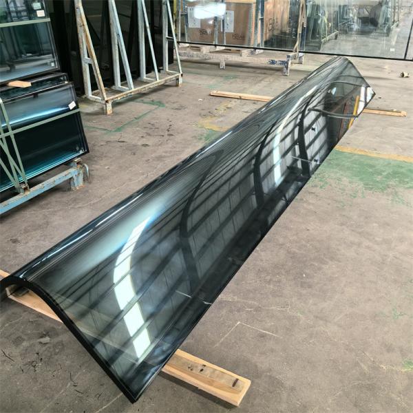 Small Radius Curved Glass Hot Bent Laminted Insulated Sun Film Coated Glass High