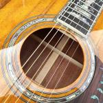 Real Abalone Inlays Ebony Fingerboard 41" Koa Wood Classic Acoustic Guitar