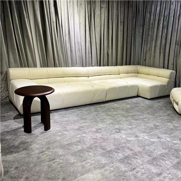 Tufted Button Fabric Living Room Sectional Couch White Sofa Loveseat Furniture