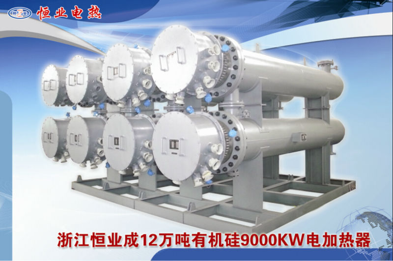 Horizontal Industrial Immersion Heater Fluid Type Customized Power And Voltage