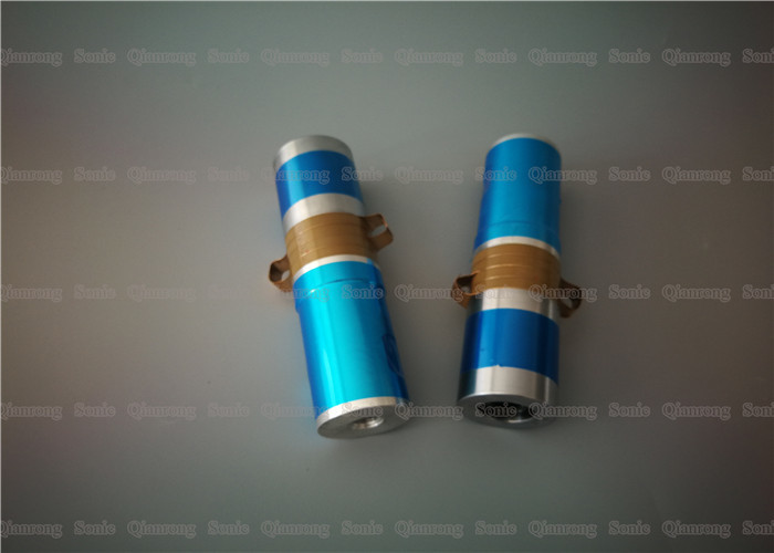 Dumbbell Type Ultrasonic Welding Transducer , 1500w High Power Ultrasonic Transducer For Welding Application