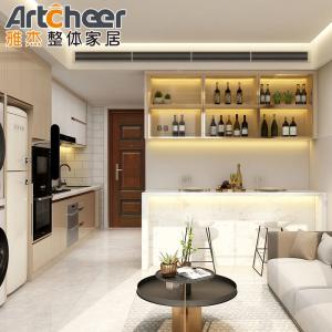 Wholesale Customized Wood Veneer Kitchen Cabinet Furniture with Island Durable and Modern Design from china suppliers