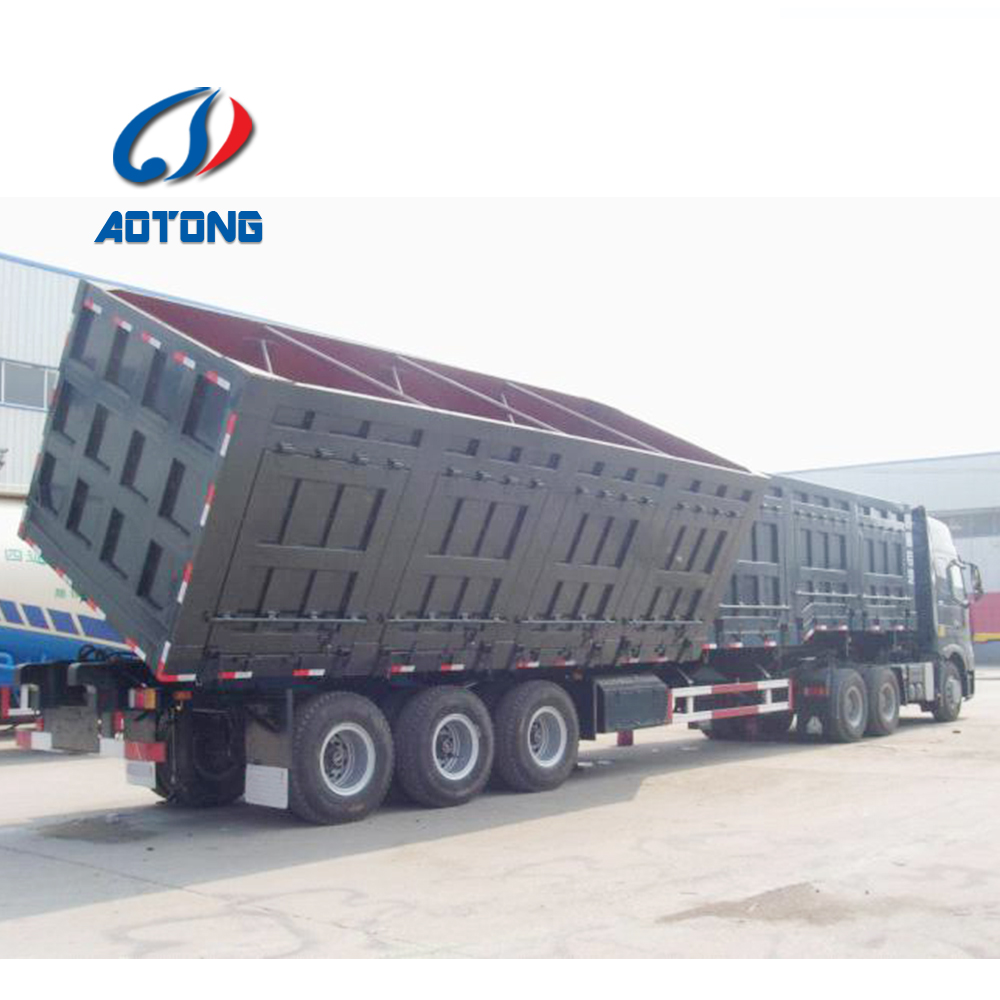 40 Tons 40 Cubic Meter Container Tipper Truck Semi Trailer Featuring 10 Leaf Spring