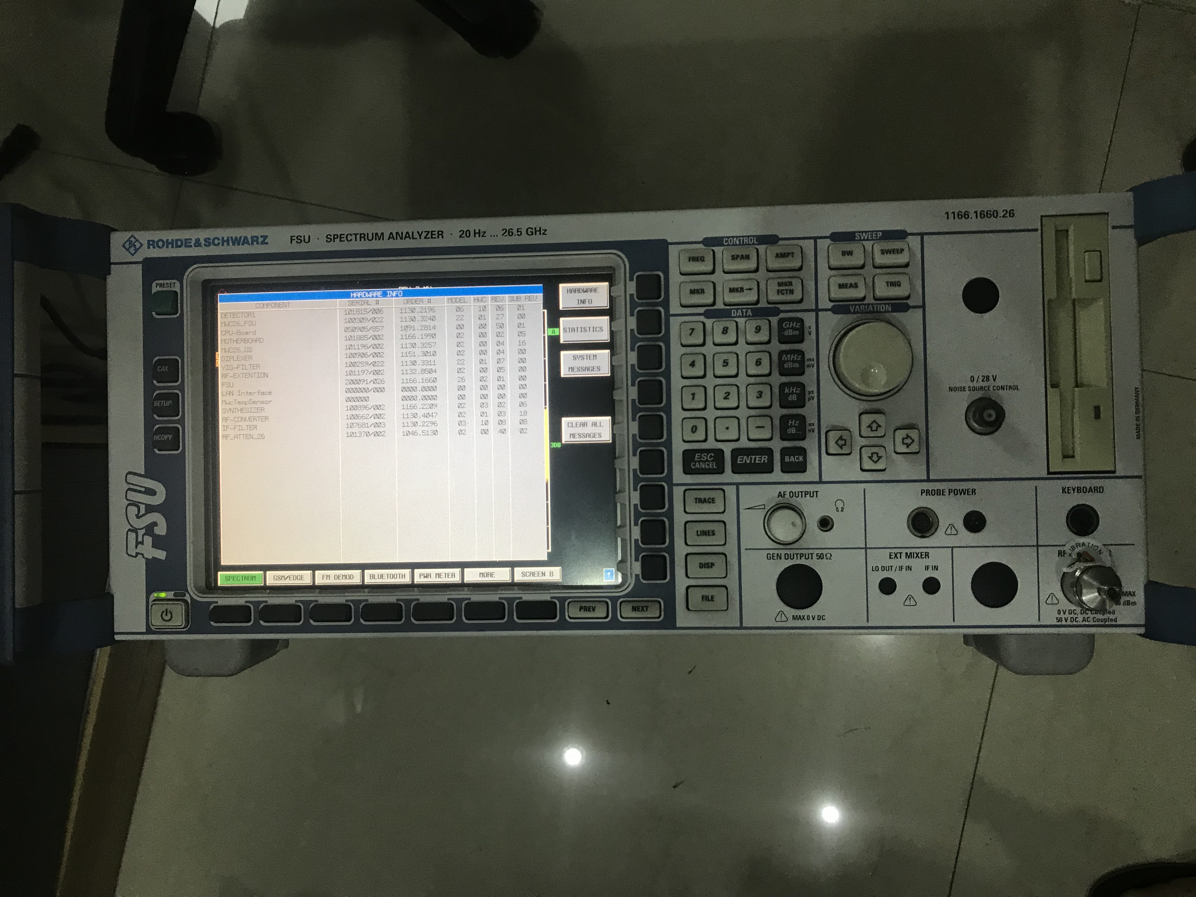 Portable FSU26 RF Spectrum Analyzer 20Hz-26.5GHz Rohde And Schwarz
