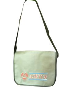 Wholesale 90g classic grey and black strap round coner non woven carry bag from china suppliers