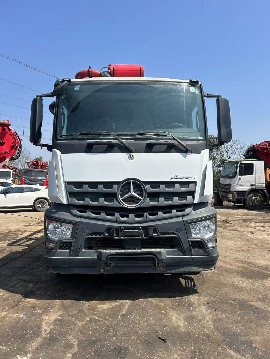 Used Concrete Pump Truck 62 M, Installed on a Mercedes Truck for Sale
