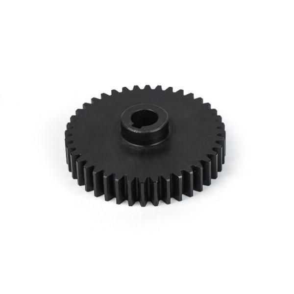CNC Machined Steel Gear Blackened Custom Aerospace Components