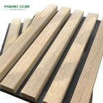 Polyester Finish Melamine Wood Slats Akupanel Wall Acoustic Panels for Europe