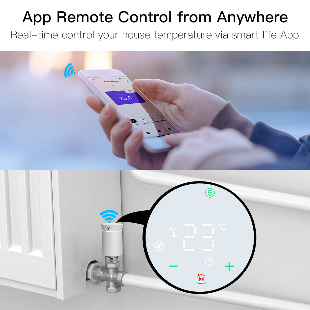 Wifi Thermostat Radiator Zigbee 3.0 Tuya Wifi TRV Radiator Valve Thermostat