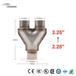 Y-Shaped Three-Way Exhaust Pipe Universal Style Car Accessories Euro 1 Catalyst