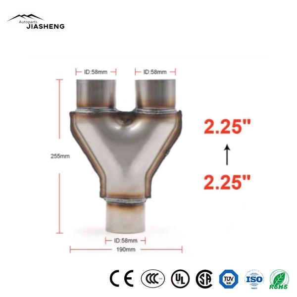 Y-Shaped Three-Way Exhaust Pipe Universal Style Car Accessories Euro 1 Catalyst