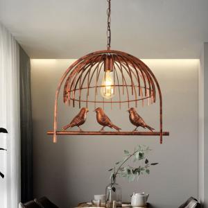 Wholesale Nordic bird chandelier Bedroom Amercian country drop light kitchen restaurant cafe cage chandelier(WH-VP-115) from china suppliers