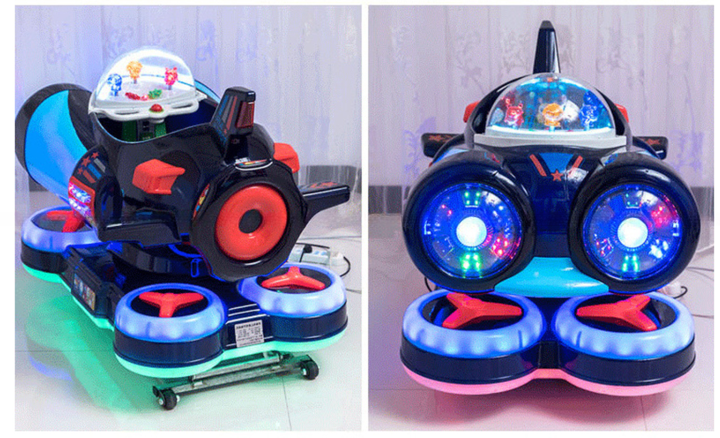 Amusement plastic chilld spaceship kiddie rides eletronic kids swing kiddie rides for children mall