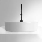 Round White Ceramic Above Counter Bathroom Vessel Sink