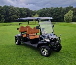 Wholesale Black 4 Seater Golf Cart With Stitched Seats Max Speed 40km/H Suitable For Scenic Spots And Golf Courses Road Legal from china suppliers
