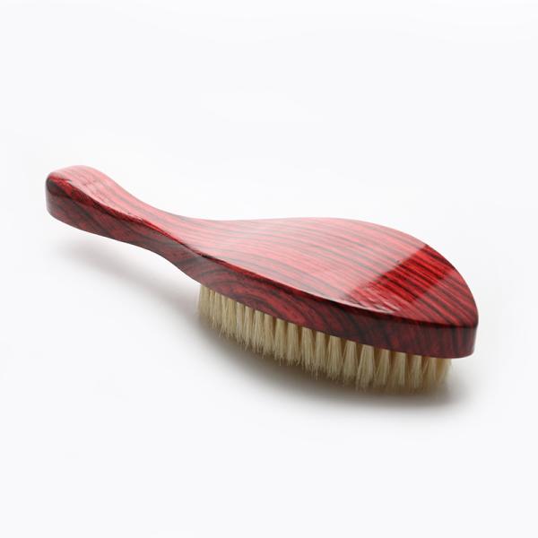 360 Wave Beard Care Brush With Natural Red Wood Grain Boar Bristle Hair 130g