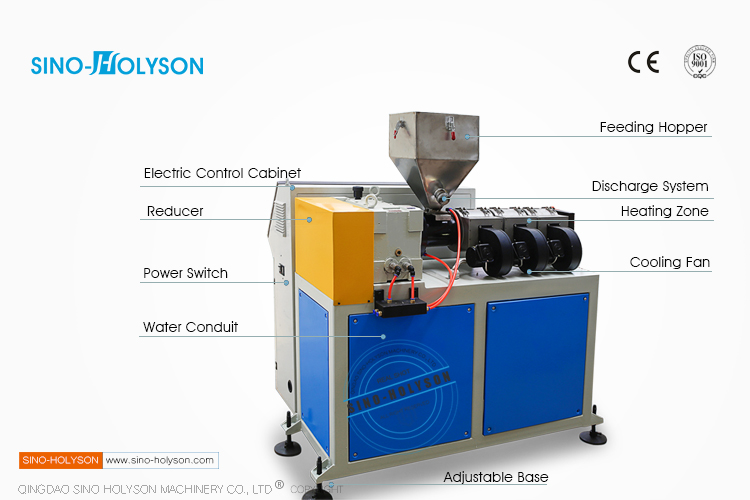 Sinohs 380V 50HZ 3 Phase Single Screw PIPE Extrusion Machine