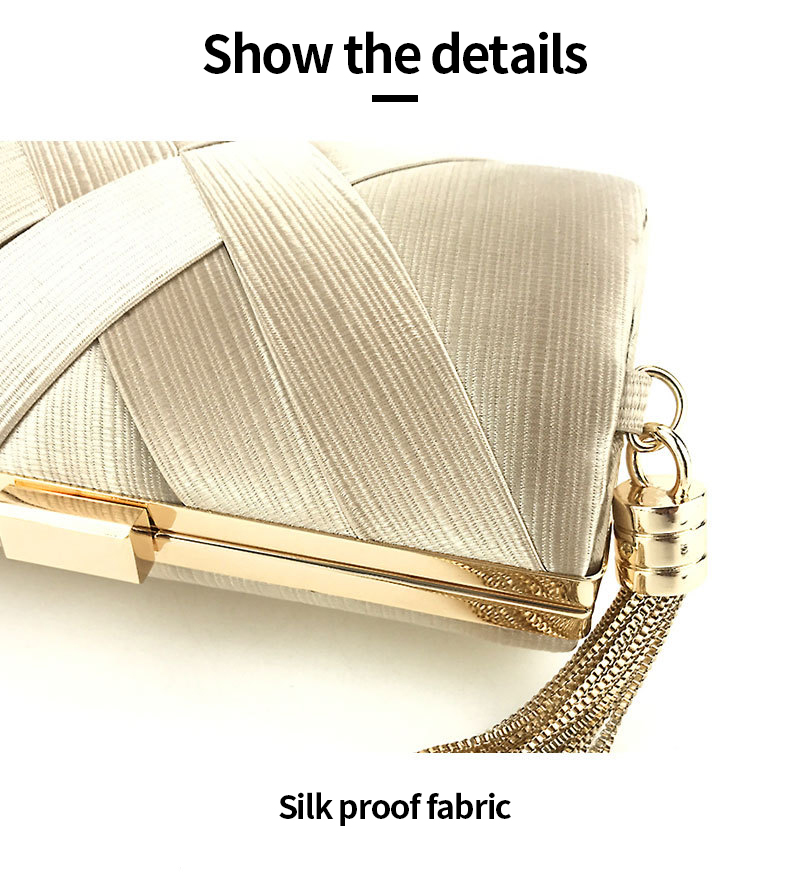 Bridal Ladies Tassel Envelope Satchel Ideal for Wedding Dinner Party or Formal Events