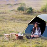 Black 4-5 Person Family Waterproof UV Protection Black Coating Outdoor Camping