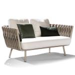 Leisure Outdoor Furniture Garden Patio Aluminum Frame Rope Sofa Set