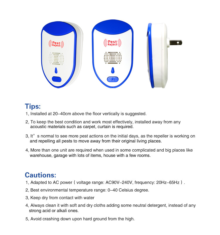 Rerject Insect Function Others Ultrasonic Pest Defender Electronic Micro Radar