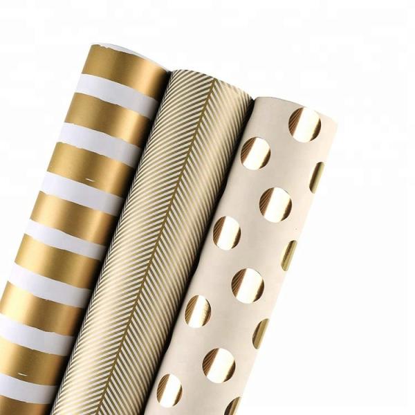 Moisture Proof Recyclable Wrapping Paper Smooth Metallic Foil Shine For Clothing
