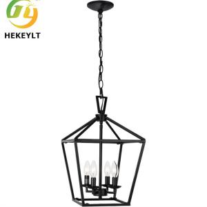 Wholesale E12 Farmhouse Iron Lantern Pendant Light Rustic Industrial Cage from china suppliers