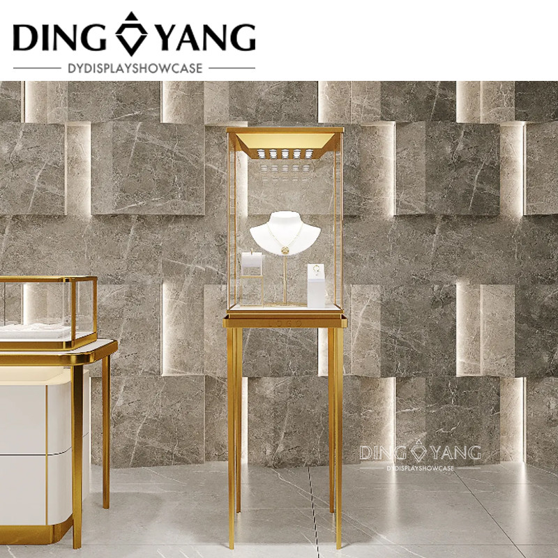 No Installation Jewelry Display Cabinet Modern Fashion Style With Low Power Consumption Lights