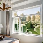 Fixed Security Bottom Hung Casement Window Soundproof Thermal Insulation