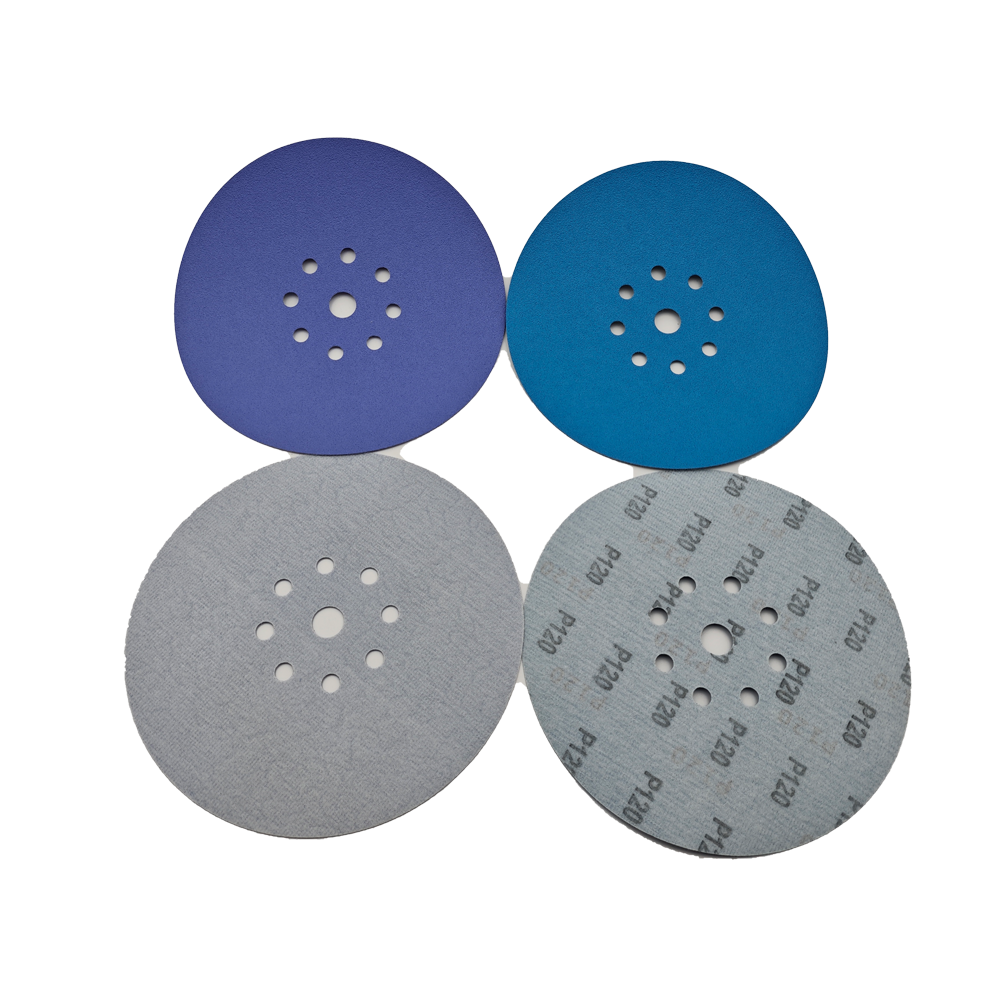9 Inch 9Holes Aluminum Oxide Medium Grit 225mm Hook Loop Garnet Abrasive Sanding Disc for Wood Polishing OEM