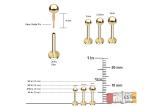 OEM 14k Gold Cartilage Earrings , Body Piercing Earring 5mm 8mm 10mm Length