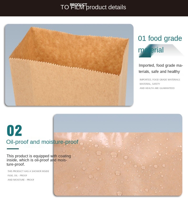 28*28*15cm MSDS Takeaway Paper Bags Offset Printing Kraft Paper Handbag