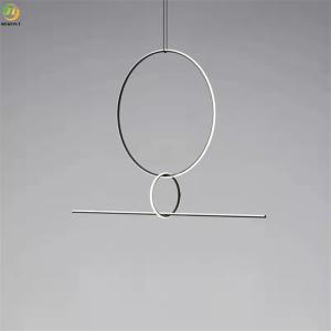 Wholesale Home Hotel Metals Art Baking Paint Black LED Modern Pendant Light from china suppliers