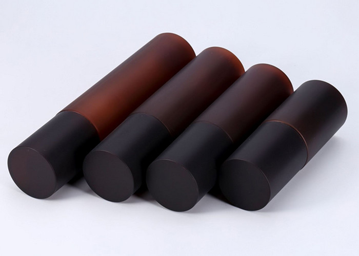 Custom 150ml Amber Matte Plastic Fine Mist Spray Bottle With Black Cover