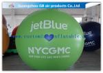 Green PVC Promotional Inflatable Helium Balloons With Logo Printing