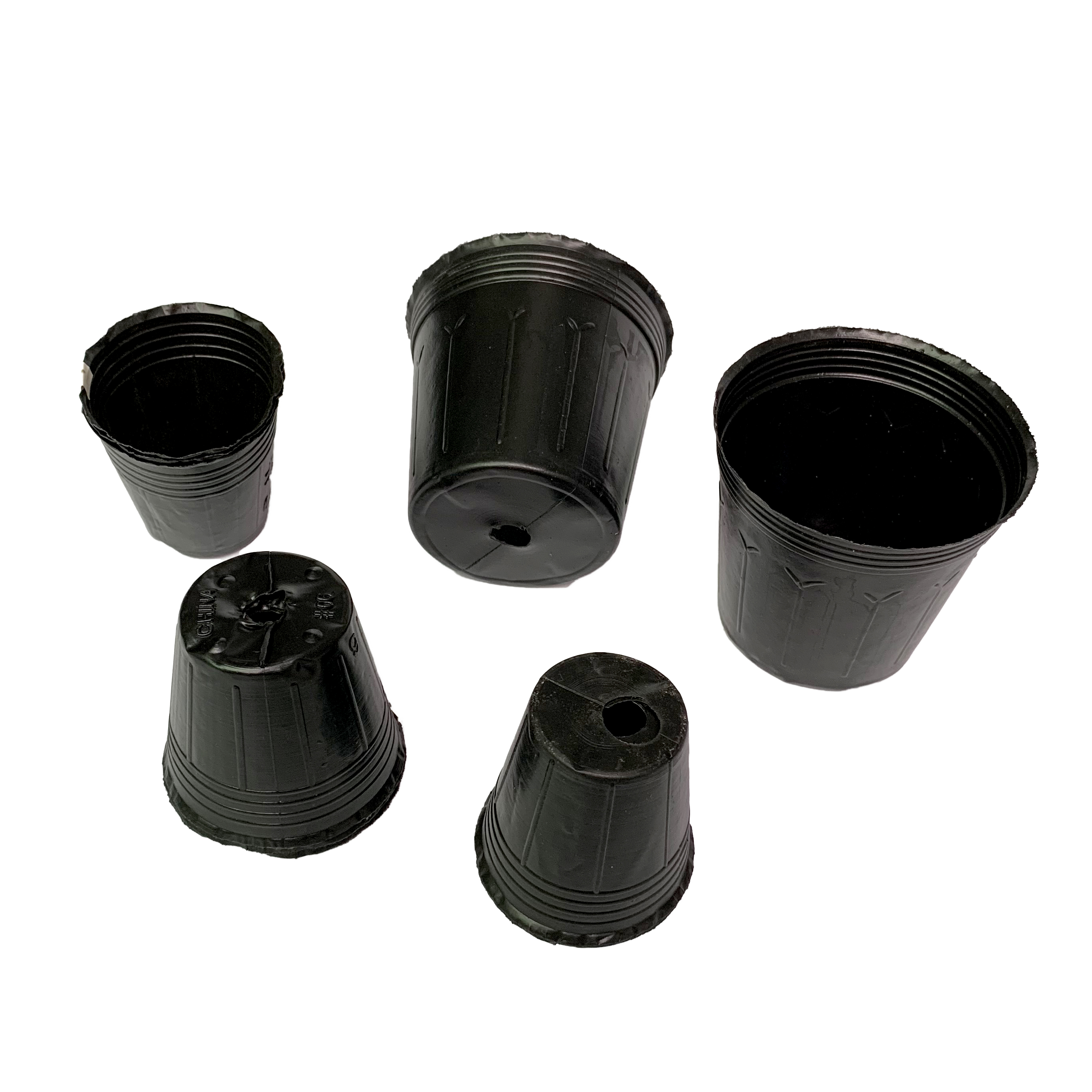 Thick 3Gal Plastic Nursery Pot 23cm Height Transplant HDPE Plant Pots