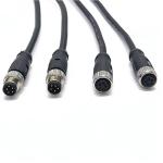 OEM 3Ft Male Female Cable , PVC Jacket M12 Connector Cables