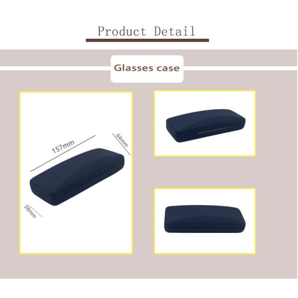 Silk Leather Wrapped Metal Glasses Case , Hard Spectacles Case
