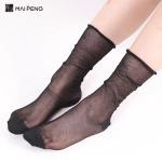 Ladies' Fashion Shiny Gold Silver metallic Yarn Socks Trendy Glittery Slouch