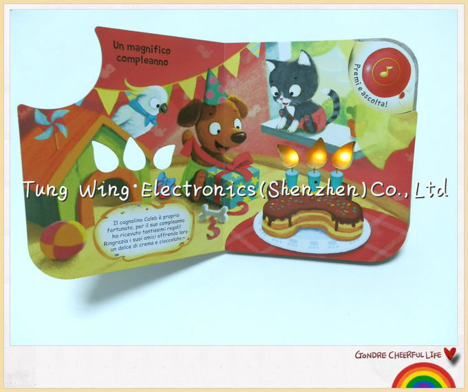 ABS material Twinkling Lights Flashing Baby Sound Books Module With Funny Birthday Songs. 2