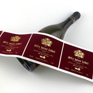 Wholesale Red Velvet Wine Bottle Tags Silver Embossing Private Label Wine For Glass Bottles from china suppliers