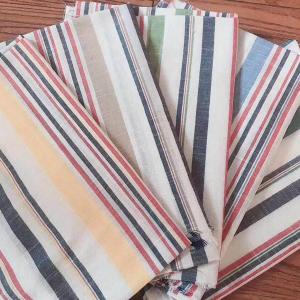 Wholesale Breathable 140gsm Yarn Dyed Stripe Knit Fabric Woven Cotton Shirt Fabric from china suppliers