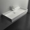 Buy cheap 900*450*100mm Manmade Stone Rectangular Wall Mount Sink from wholesalers