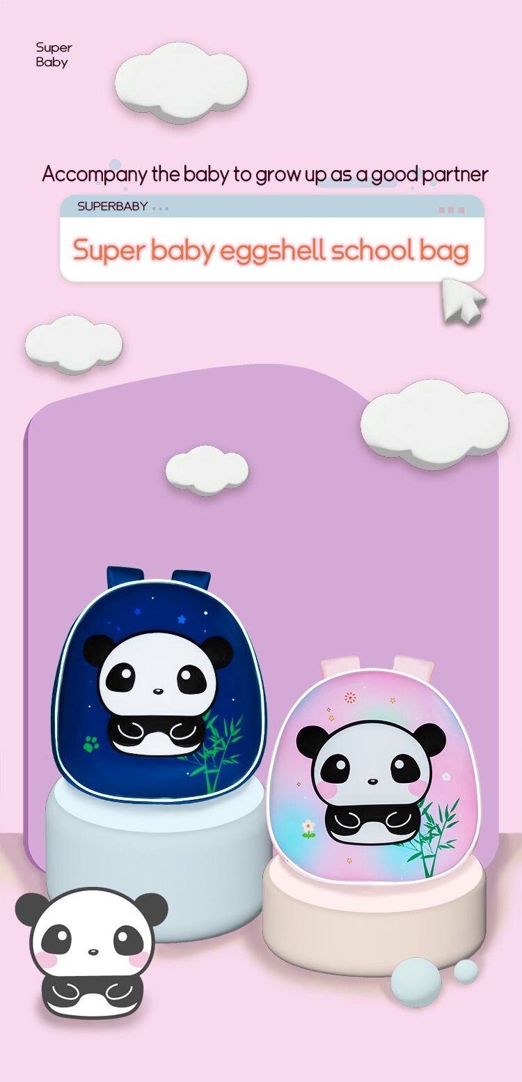 Panda Kindergarten Cute Preschool Backpacks Toddlers Personalised Childrens Backpack